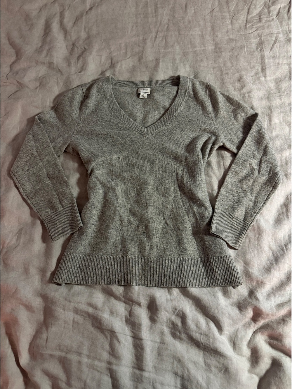 100% cashmere jcrew v neck knit sweater